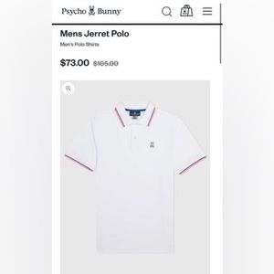 Polo Psycho Bunny Shirt Size M
